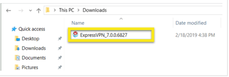 ExpressVPNのダウンロードファイル